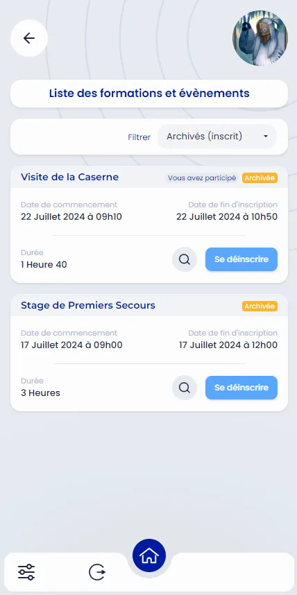 Capture d'écran du projet