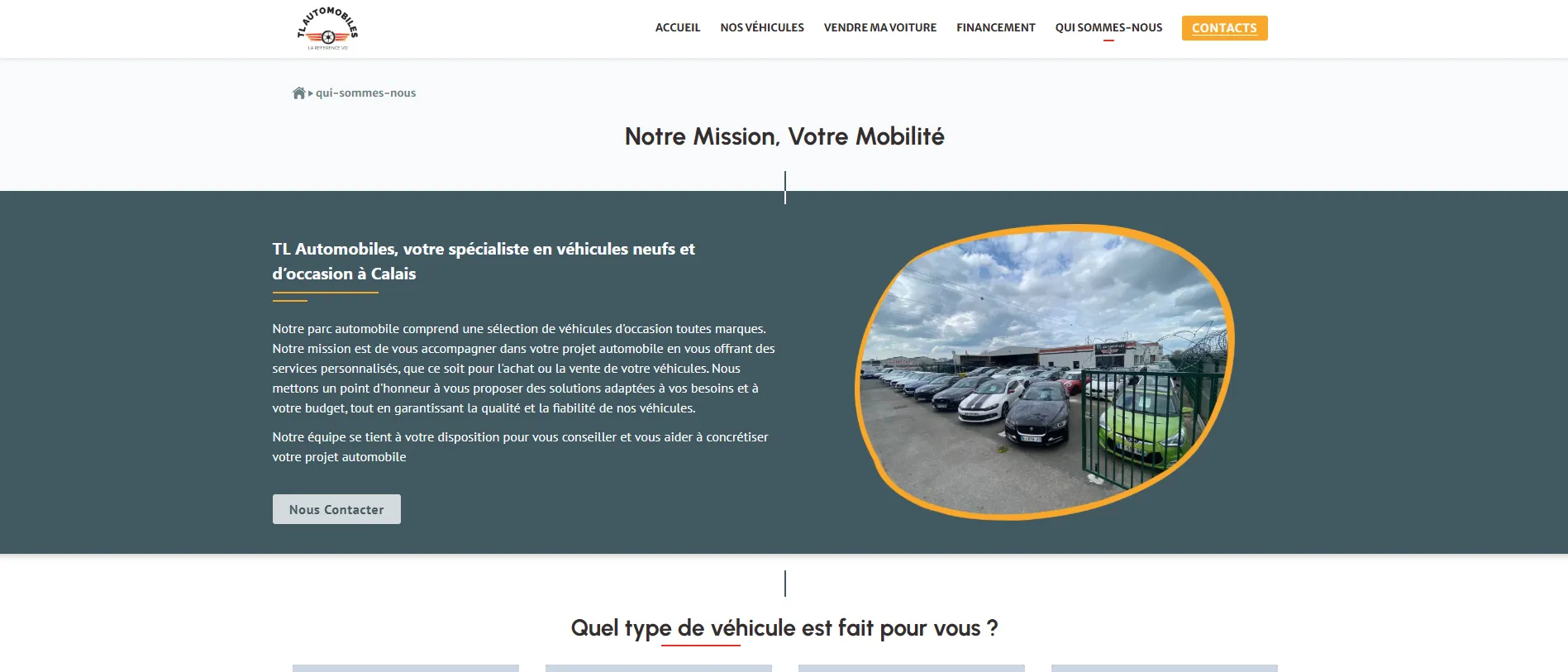 capture de la page qui sommes nous